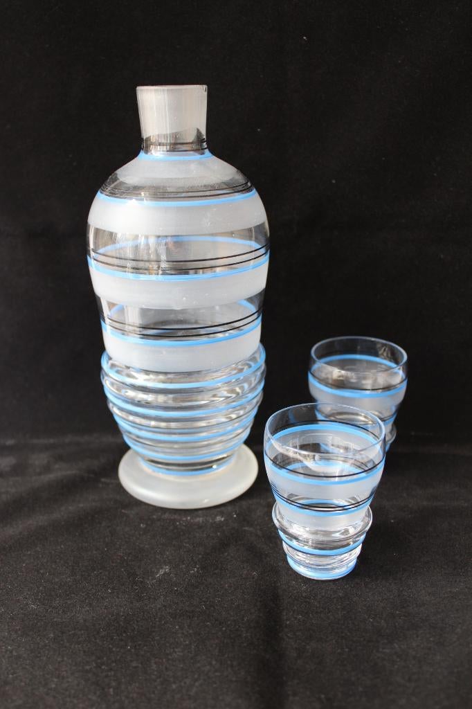 Antiek Art Deco Verrerie Doyen glazen set 1930-1940, Ophalen of Verzenden