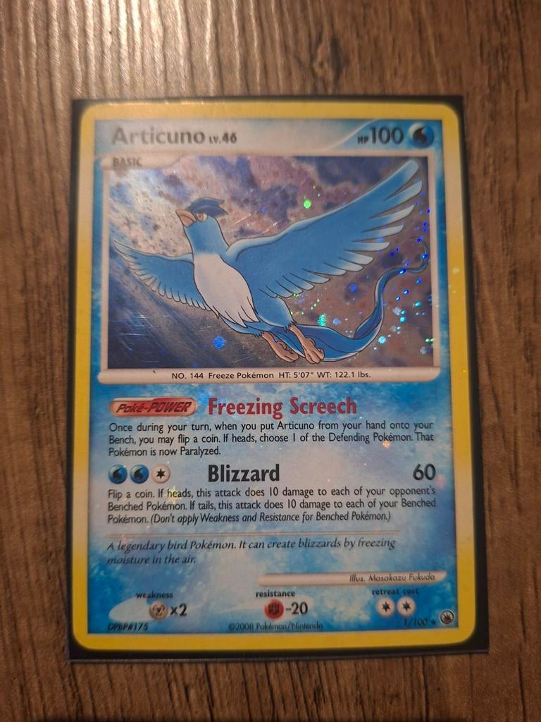 Articuno 1/100 Holo Pokémon Kaart - Zeer Zeldzaam!, Hobby en Vrije tijd, Verzamelkaartspellen | Pokémon, Ophalen of Verzenden
