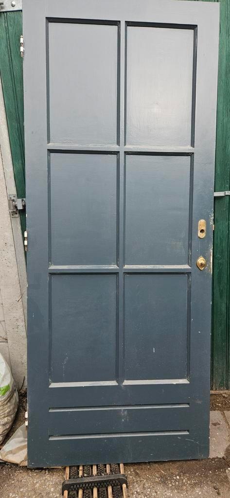 Binnendeur met WC-slot - 84,5x202 cm, 3,5 cm dik, Doe-het-zelf en Verbouw, Deuren en Horren, Gebruikt, Binnendeur, 200 tot 215 cm