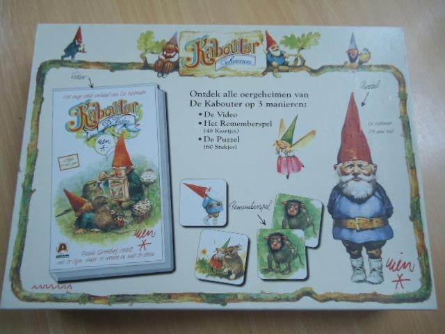 Rien Poortvliet Kaboutergeheimen, memory, puzzel, video, Ophalen of Verzenden, Zo goed als nieuw, Puzzelen
