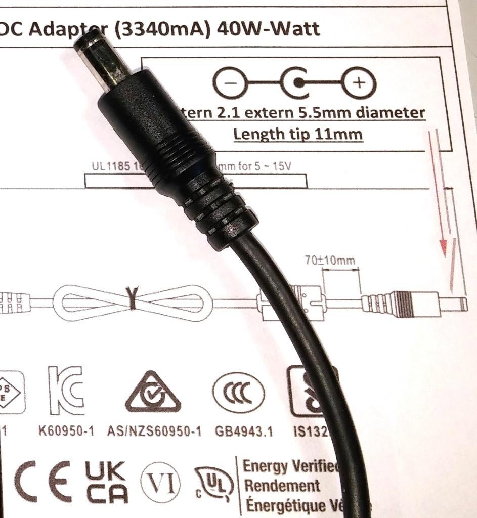 MEAN WELL GST40A12-P1J 12V 3.34A 40W AC Industrial Adapter, Computers en Software, Pc- en Netwerkkabels, Ophalen of Verzenden