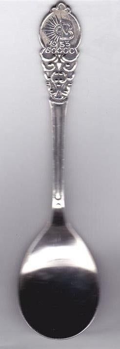 Suikerlepel Dessertlepel ANB 1953 60000. 73 jaar oud., Ophalen of Verzenden, Zo goed als nieuw, Porselein, Bestek