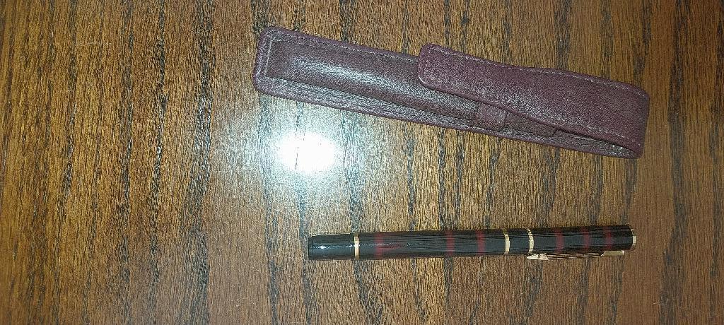 Waterman vulpen met lederen etui, Ophalen, Zo goed als nieuw, Vulpen, Waterman