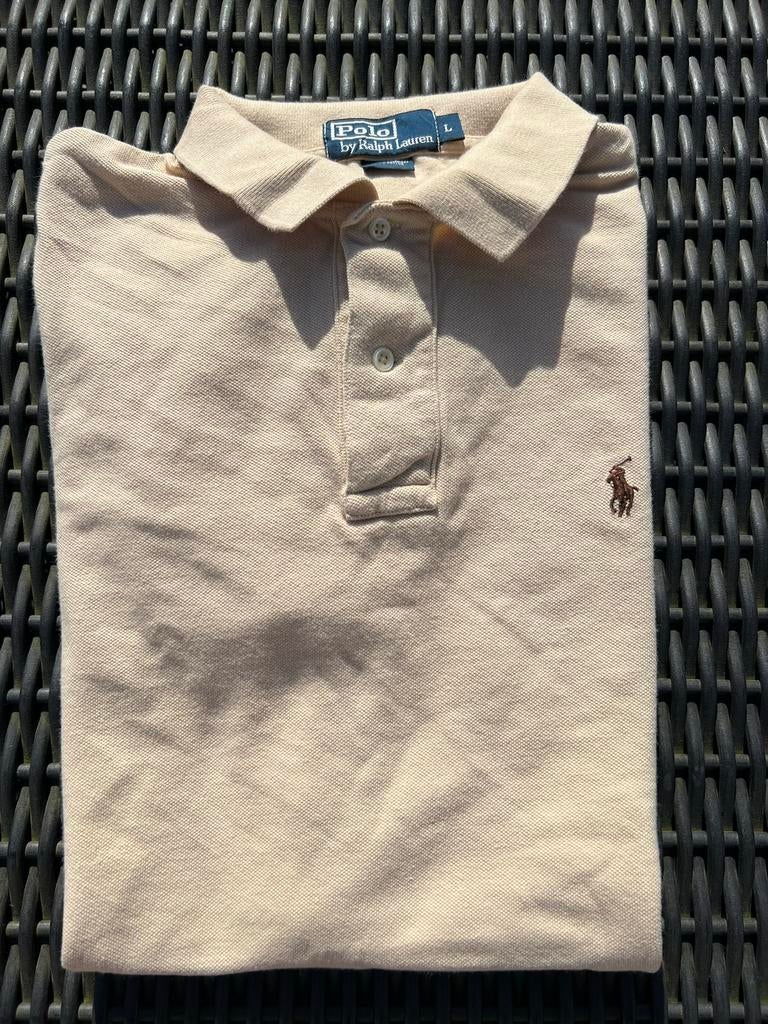 Polo Ralph Lauren Poloshirt Beige Maat L, Kleding | Heren, Polo's, Ophalen of Verzenden, Zo goed als nieuw, Maat 52/54 (L), Beige