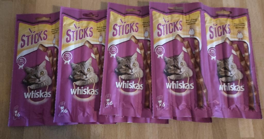 Whiskas kauwstaafjes kip, katten snack, Ophalen