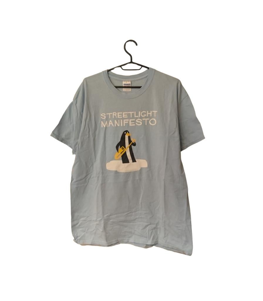 streetlight manifesto 00s funny print t-shirt – large, Maat 52/54 (L), Blauw, Gildan, Gildan