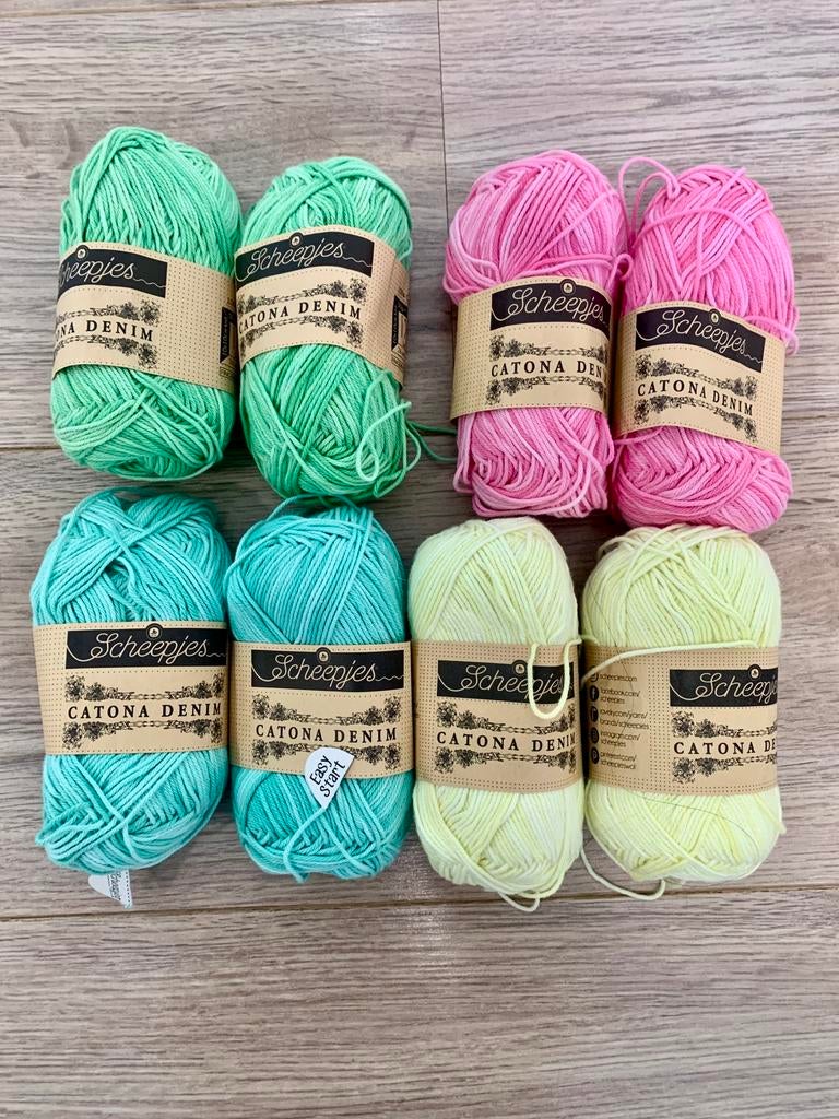 Scheepjes Catona Denim 8x, Ophalen of Verzenden, Nieuw, Breien of Haken, Wol of Garen