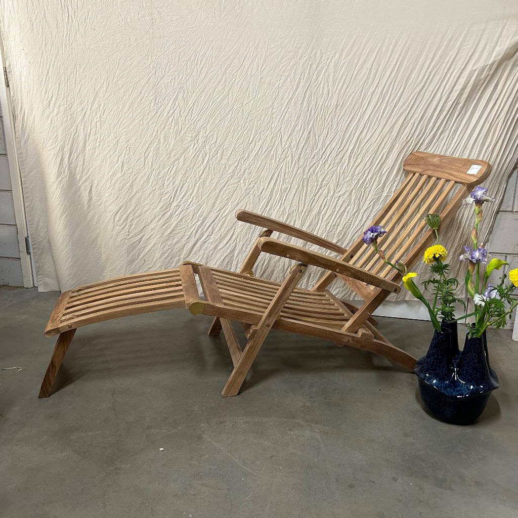 Ligbed - 4 standen - teakhout - opklapbaar - TTM Wonen, TTM Wonen, Meubels – (Perzische) Tapijten en Woonaccessoires, Taag 63, 2491 CS, Den Haag (Forepark)