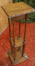 Antiek Bijzettafeltje plantentafel Jugendstil bloemtafeltje, Ophalen, Minder dan 55 cm, Gebruikt, Vierkant