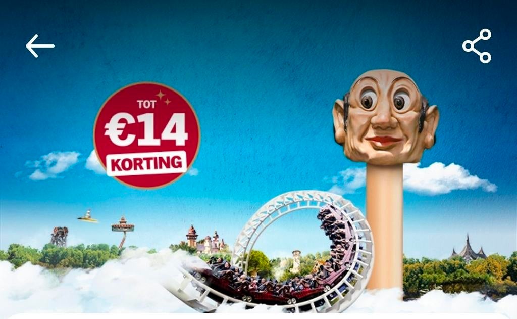 Korting Efteling Albert Heijn 57 kaarten, Drie personen of meer, Kortingskaart