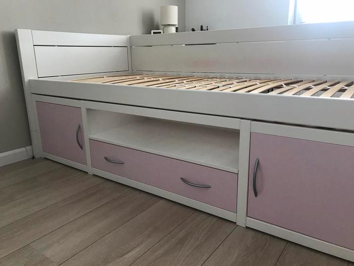 Lifetime kajuitbed met kastjes en lade - MAG NU WEG!, Kinderen en Baby's, Kinderkamer | Bedden, Zo goed als nieuw, 180 cm of meer
