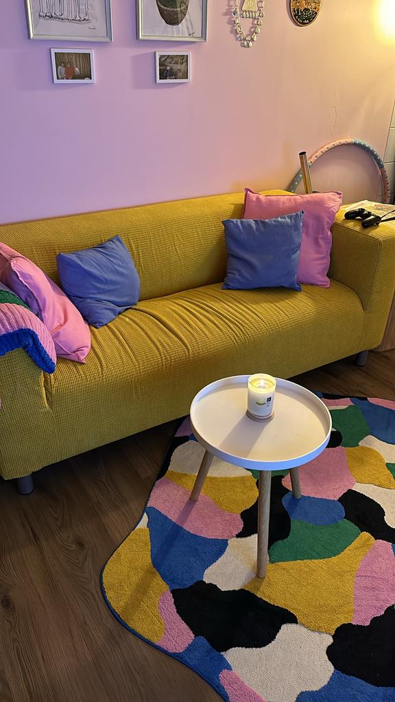 Ikea Klippan bank Okergeel - Met afneembare hoes, Ophalen, Gebruikt, 150 tot 200 cm, Tweepersoons