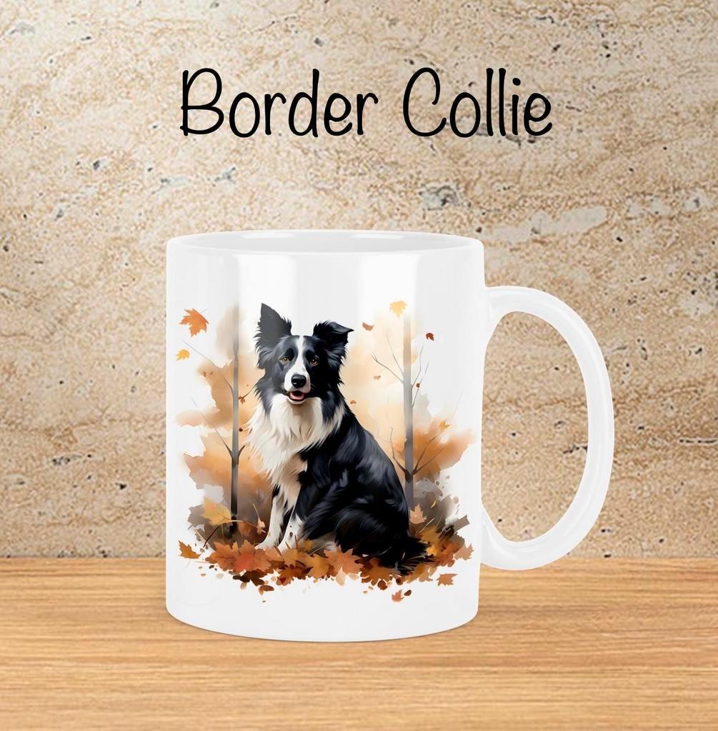 Border Collie Herfstmok, Verzenden, Nieuw, Overige stijlen, Kop(pen) en/of Schotel(s)