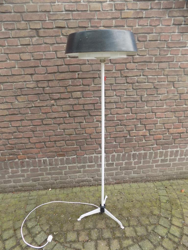 Vintage staande lamp Hiemstra Evolux vloerlamp jaren 60, Ophalen, Gebruikt, Metaal, 150 tot 200 cm