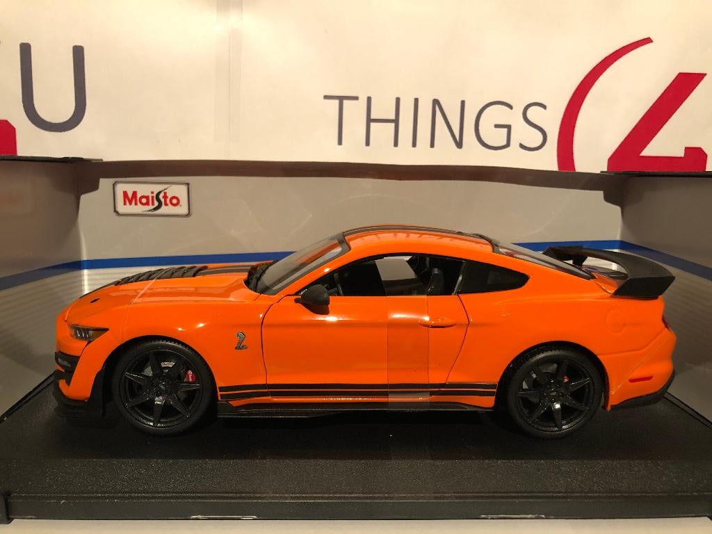 Maisto 1:18 Ford Shelby Mustang GT500 2020 oranje nieuw, Hobby en Vrije tijd, Modelauto's | 1:18, Ophalen of Verzenden, Nieuw