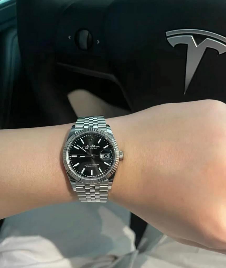 Datejust watch, with box, Staal, Rolex, Polshorloge, Ophalen of Verzenden