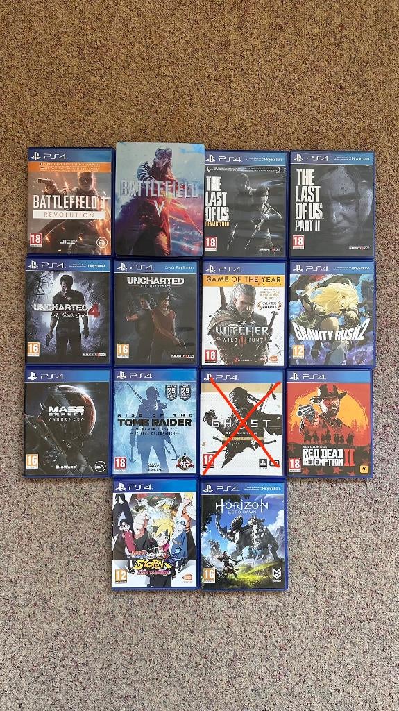 Verschillende games PS4 o.a. Uncharted, Battlefield, RDR2, Avontuur en Actie, 1 speler, Ophalen of Verzenden, Zo goed als nieuw