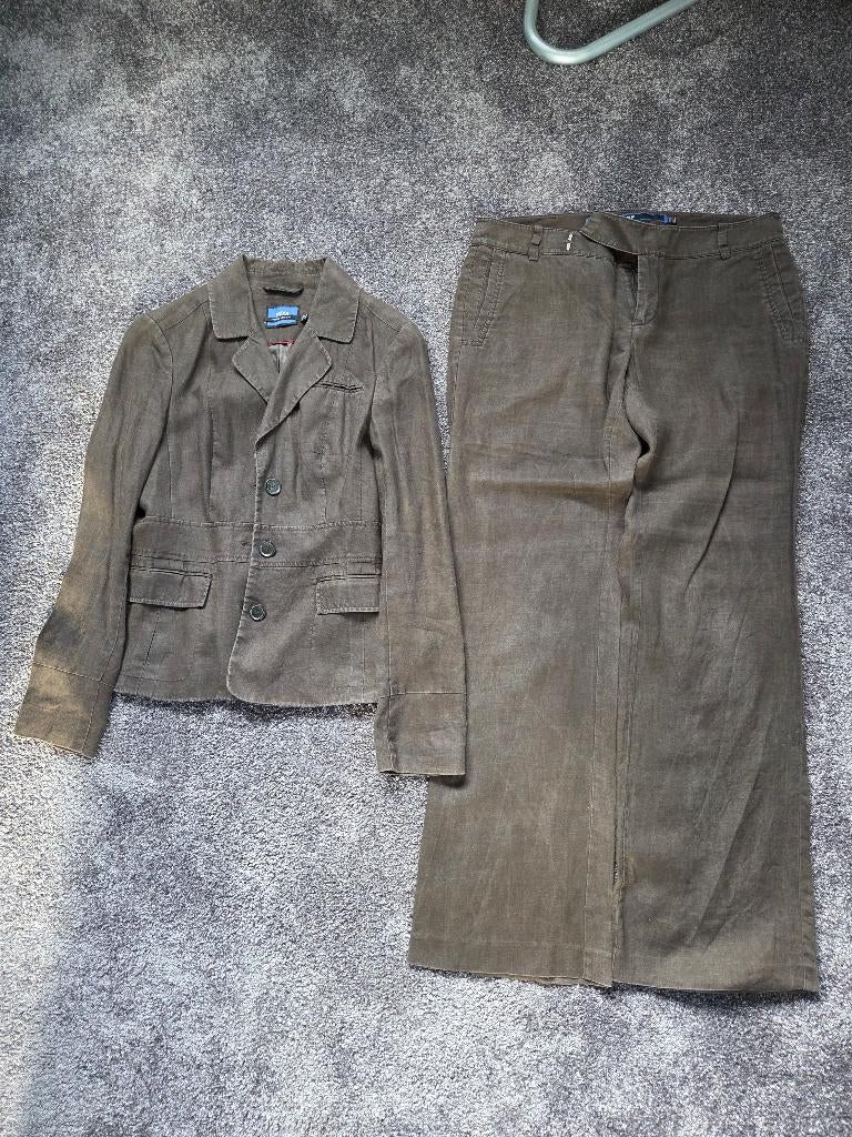 1 linnen Mexx pak mt 36, Bruin, Ophalen of Verzenden, Maat 36 (S), Gedragen