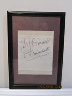 handtekening dirk frimout astronout eerste belg ruimte (377), Ophalen of Verzenden, Gebruikt, Overige typen, Gesigneerd