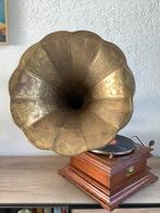 Antieke Grammofoon met 33 stuks  78 toeren platen..+ naalden, Ophalen