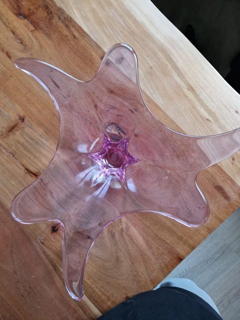 Erg mooie roze Murano glazen schaal, Ophalen of Verzenden