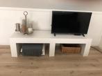 Wit houten tv-kastje, Ophalen, Gebruikt, 100 tot 150 cm, Minder dan 100 cm