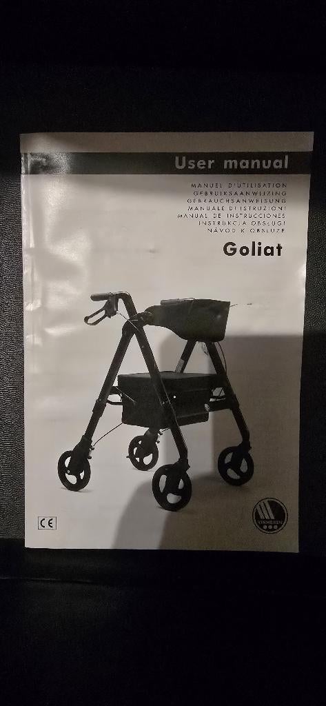Vermeiren Goliat rollator / doff n' donnor cone, Diversen, Rollators, Nieuw, Lichtgewicht, Opvouwbaar, Ophalen