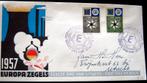 1e dag 1957 Europa E32, Verzenden, Beschreven, Nederland