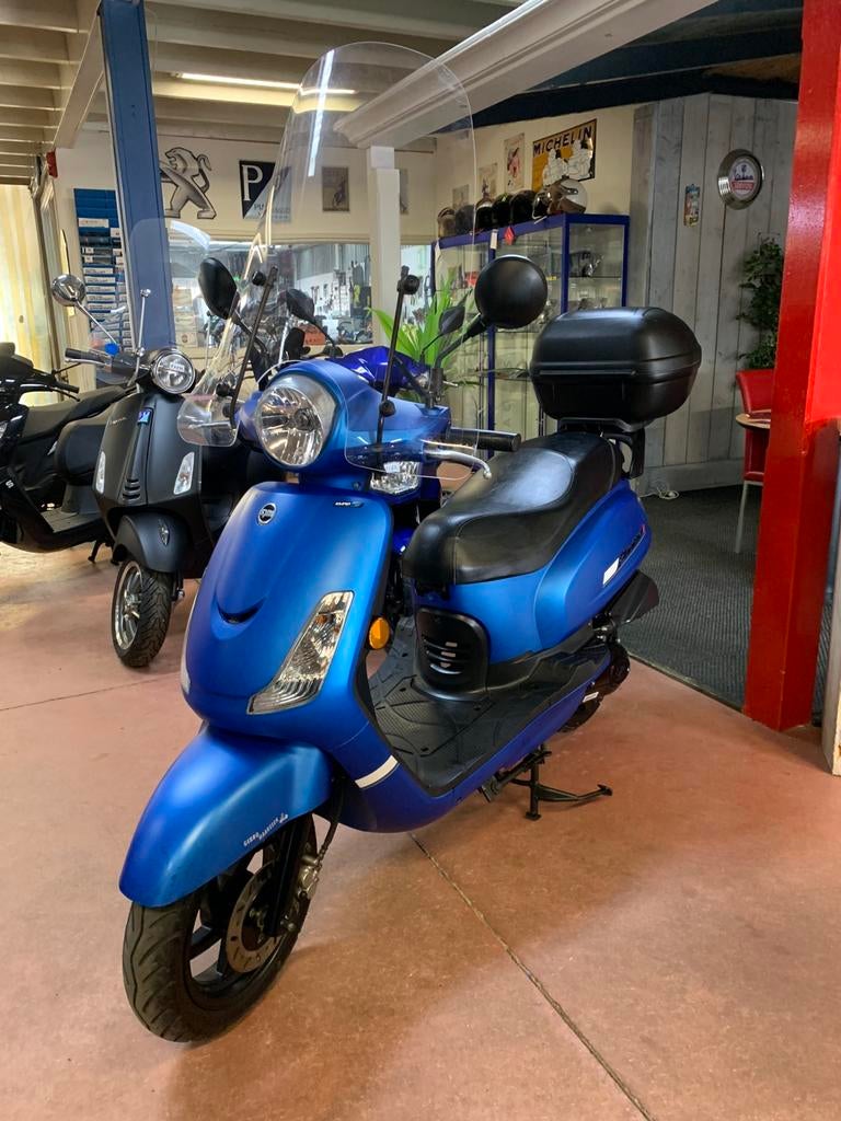 Gebro scooters: Sym fiddle II 45KM BROM blauw BJ2024, Maximaal 45 km/u, Ophalen of Verzenden, Zo goed als nieuw, Benzine