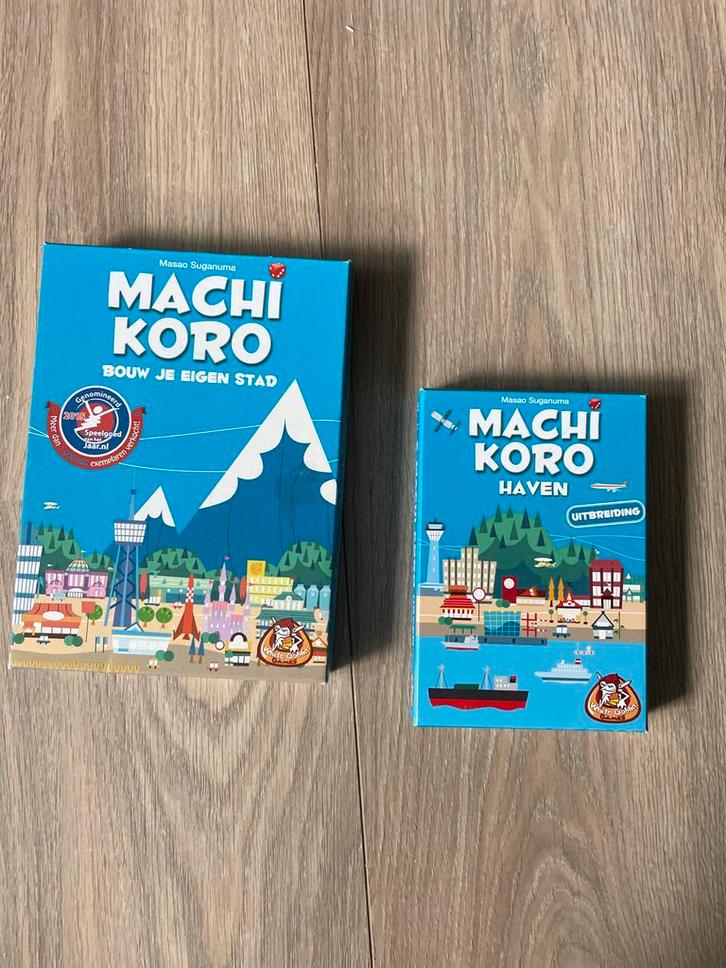 Machi Koro & Machi Koro Haven Uitbreiding Bordspel, Hobby en Vrije tijd, Gezelschapsspellen | Bordspellen, Gebruikt, Drie of vier spelers
