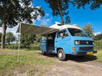 Volkswagen T3 camper 1.9 WBX benzine – hoogdak, Auto's, Trekhaak, Blauw, Origineel Nederlands, Handgeschakeld