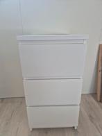 Smalle ikea malm kast. Wit met 3 lades, Ophalen, Gebruikt