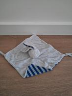 Knuffeldoekje Bambino konijn grijs blauw gestreept L1308, Ophalen of Verzenden, Zo goed als nieuw, Konijn