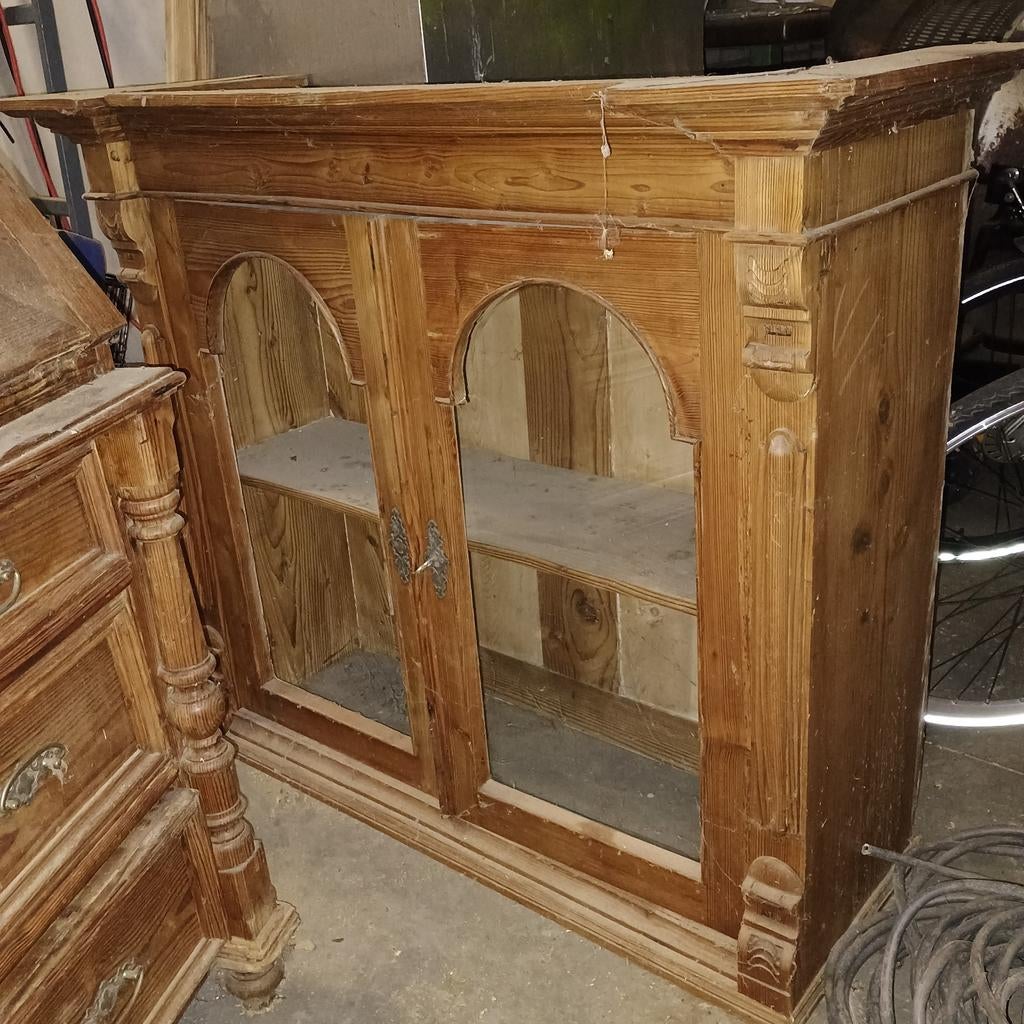 Oud grenen bureau, toe aan renovatie, doe een bod..., Ophalen of Verzenden