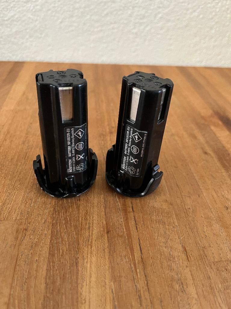 2x Bostitch ( Stanley ) Li-ion accu`s EBM315 . 3.6v 1.5ah., Doe-het-zelf en Verbouw, Ophalen of Verzenden, Gebruikt