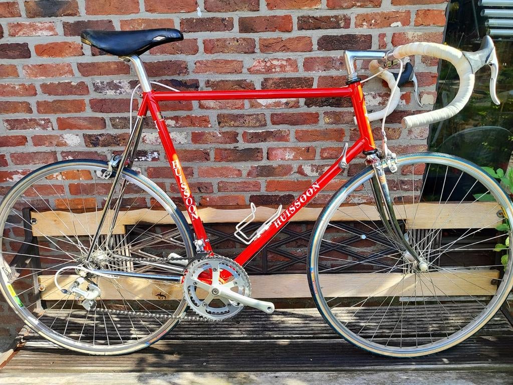 Stalen retro koers fiets HUISSOON, Overige merken, Gebruikt, Ophalen of Verzenden, 10 tot 15 versnellingen