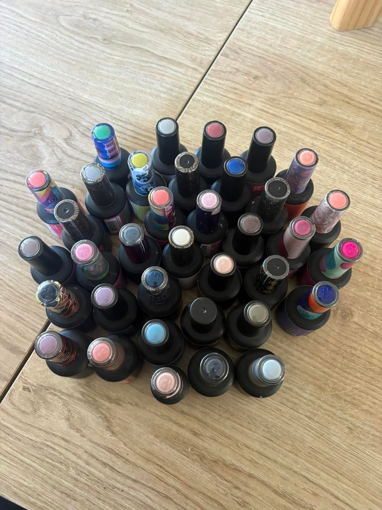 Pink gellac set, Sieraden, Tassen en Uiterlijk, Uiterlijk | Cosmetica en Make-up, Ophalen of Verzenden, Zo goed als nieuw, Overige kleuren