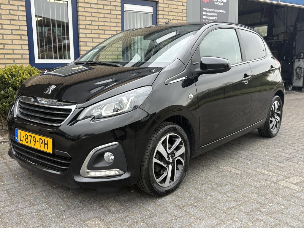Peugeot 108 1.0 e-VTi Allure BTW-CARPLAY-CAMERA-AIRCO, Gebruikt, Euro 6, 4 stoelen, Zwart