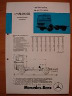 Mercedes 1313 LP LPK LPS 1974 Specificatie Brochure, Zo goed als nieuw, Mercedes-Benz, Mercedes, Ophalen of Verzenden