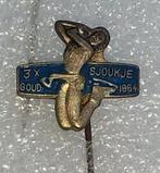 Sjoukje Dijkstra 3 X Goud speldje 1964, Verzamelen, Ophalen of Verzenden, Gebruikt, Sport, Speldje of Pin
