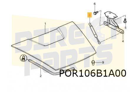 Porsche Boxster (11/04-2/12) Gasveer achterklep OES! 9875125, -, Verzenden, -, Porsche