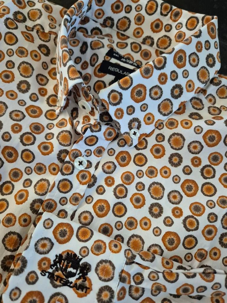 State of Art blouse overhemd prints Maat L, Kleding | Heren, Overhemden, State of Art, ., Wit, Ophalen of Verzenden