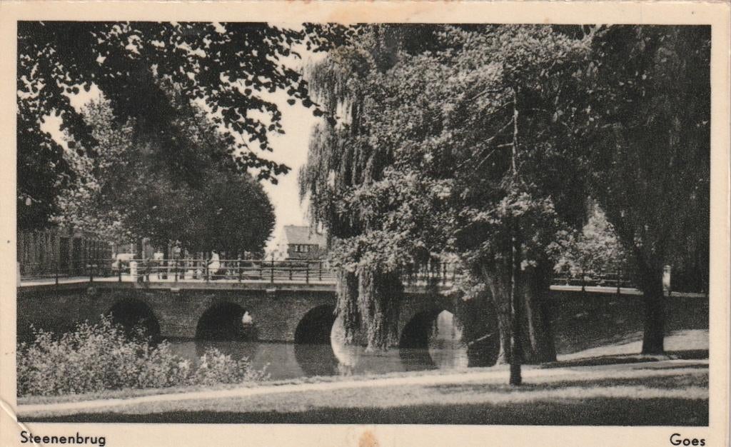 GOES  Steenenbrug 1955, Verzenden, 1940 tot 1960, Gelopen, Zeeland