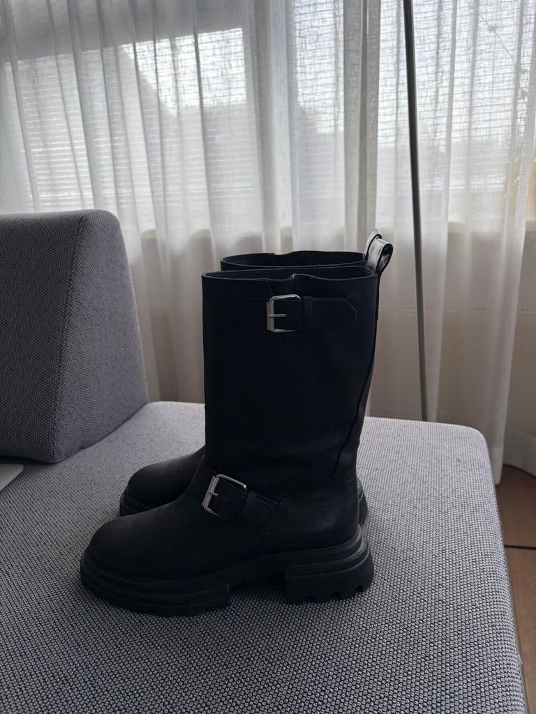 Hogan Biker Boots zwart 40, Kleding | Dames, Schoenen, Ophalen of Verzenden, Zo goed als nieuw, Zwart
