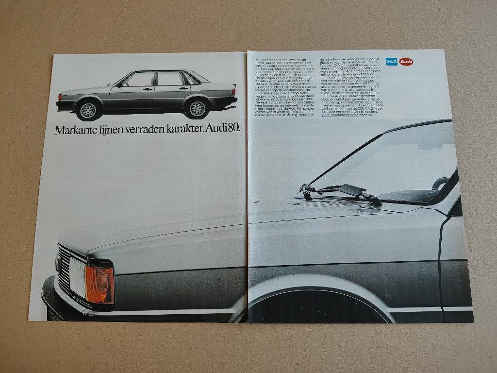 Reclame (uit oud tijdschrift) Audi 80 GTE (1983), Verzamelen, Verzenden, Gebruikt, Auto's