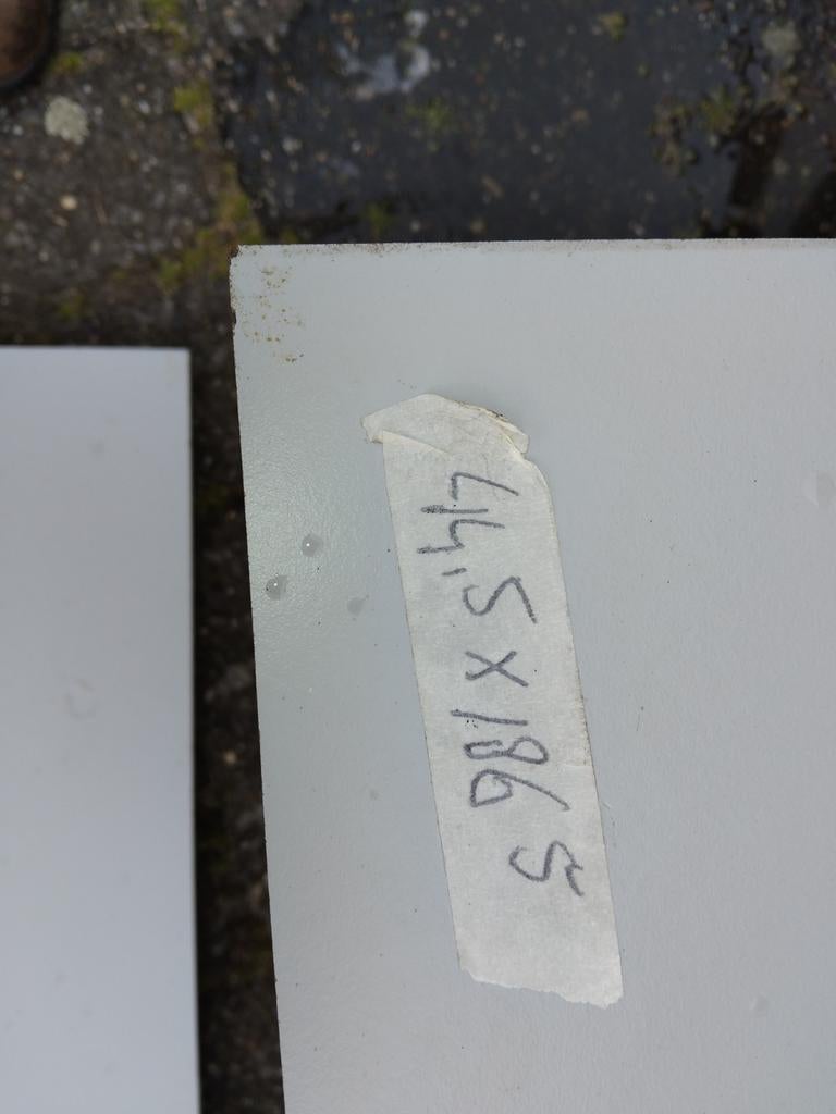 2x trespa nieuw licht grijs, Doe-het-zelf en Verbouw, Platen en Panelen, Ophalen, Nieuw