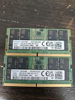 2x Samsung 16GB DDR5 4800MHz SODIMM Laptop RAM, Computers en Software, RAM geheugen, Gebruikt, Verzenden, DDR5, Laptop