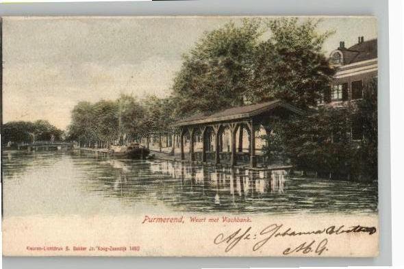 Purmerend Weert met Vischbank uitg S.Bakker  Prachtkaart, Verzenden, Voor 1920, Gelopen, Noord-Holland