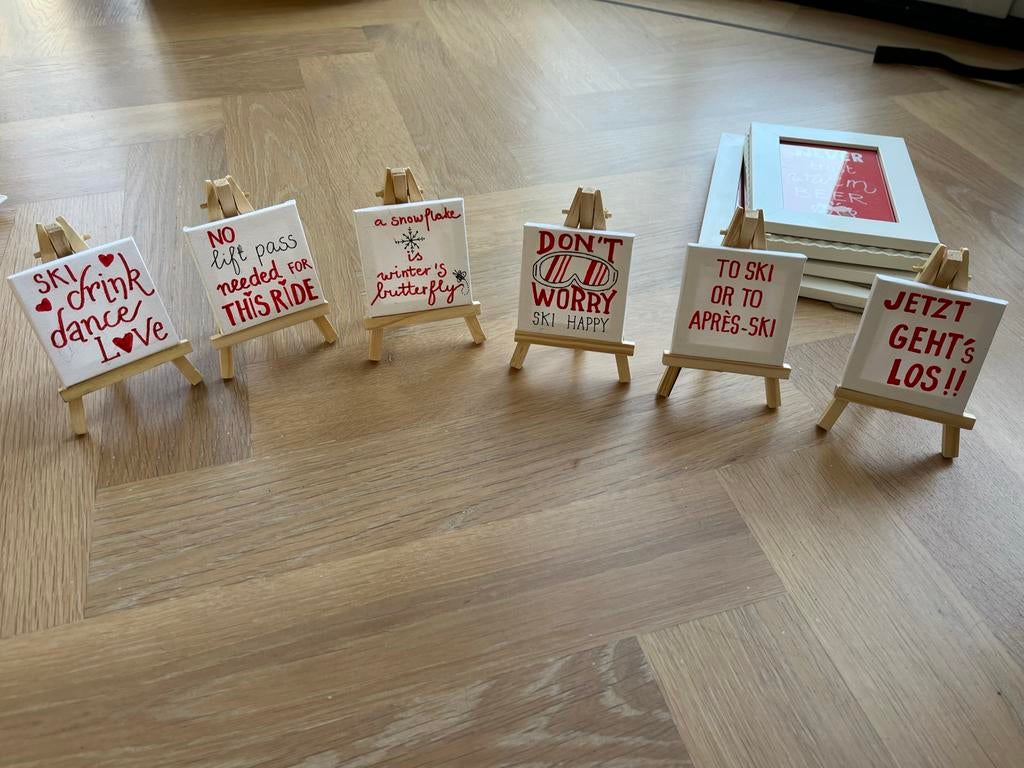 DIY Apres Ski Spreuken - Unieke Decoratie voor jouw Feest, Ophalen of Verzenden, Gebruikt
