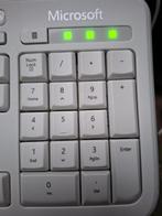 Microsoft wired keyboard 600 WIT, Computers en Software, Toetsenborden, Gebruikt, Multimediatoetsen, Ophalen of Verzenden, Qwerty